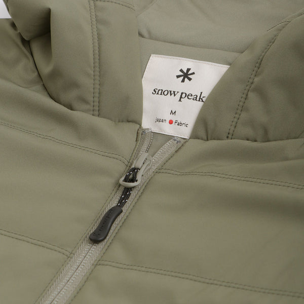 Snow Peak Flexible Insulated Zip Up Hoodie - Olive