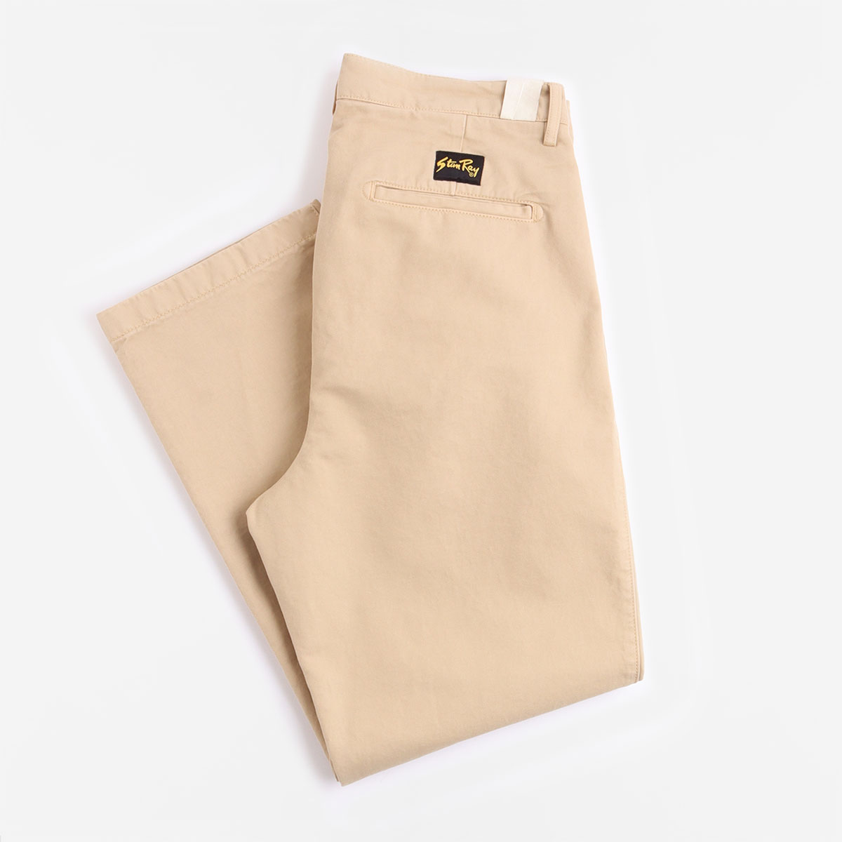 Stan Ray Loose Pleat Chino Trousers - Khaki Twill – Urban Industry