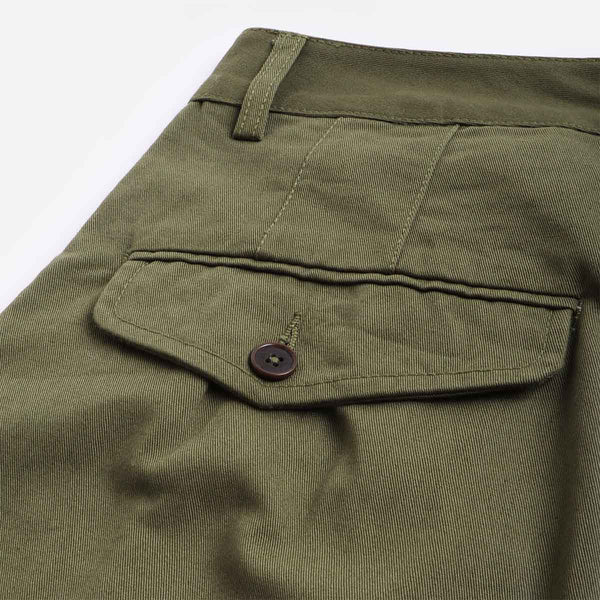 Universal Works Double Pleat Pant In Light Olive Twill — Supersimbo