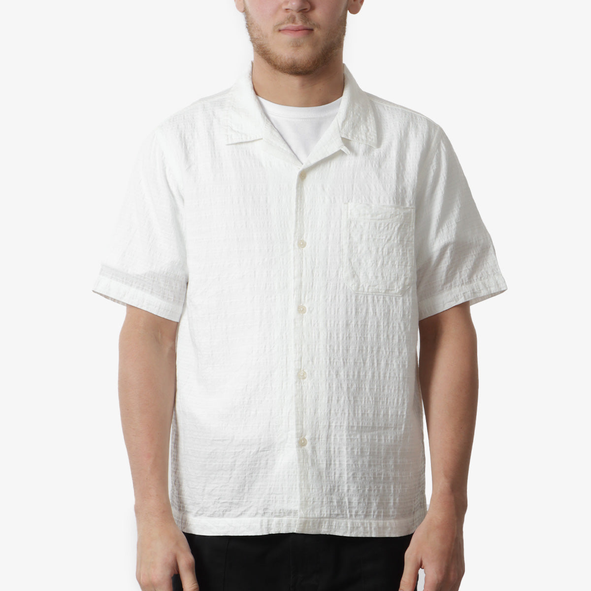 On sale Universal Works Camp Shirt Ecru Oxford