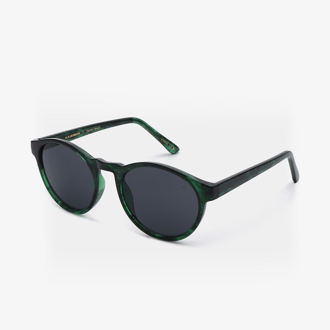 main A. Kjaerbede Marvin Sunglasses, Green Marble Transparent, Detail Shot 4