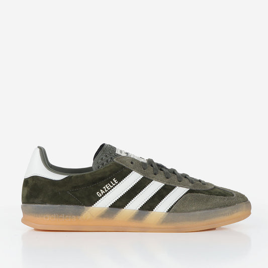 Adidas Originals Gazelle Indoor Shoes, Night Cargo Alumina Gum 3, Detail Shot 1