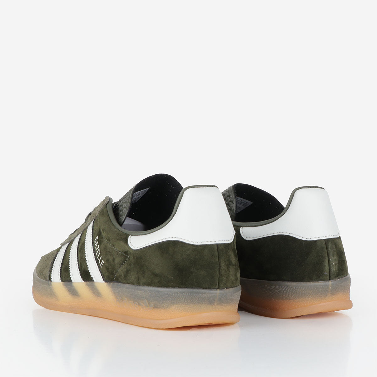 Adidas Originals Gazelle Indoor Shoes, Night Cargo Alumina Gum 3, Detail Shot 3