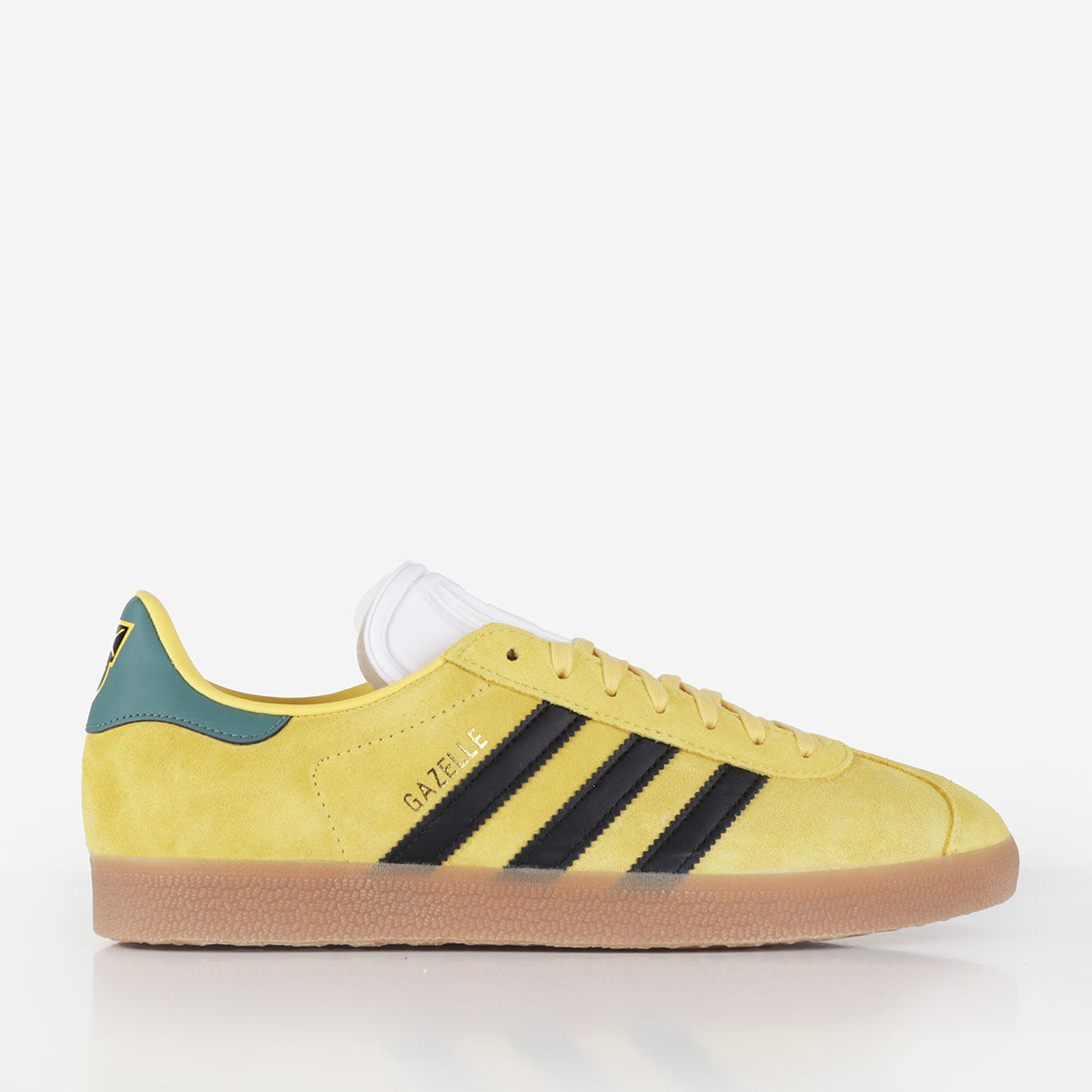 Adidas Originals Gazelle Rekive Shoes, Spring Yellow Core Black Gum 4, Detail Shot 1