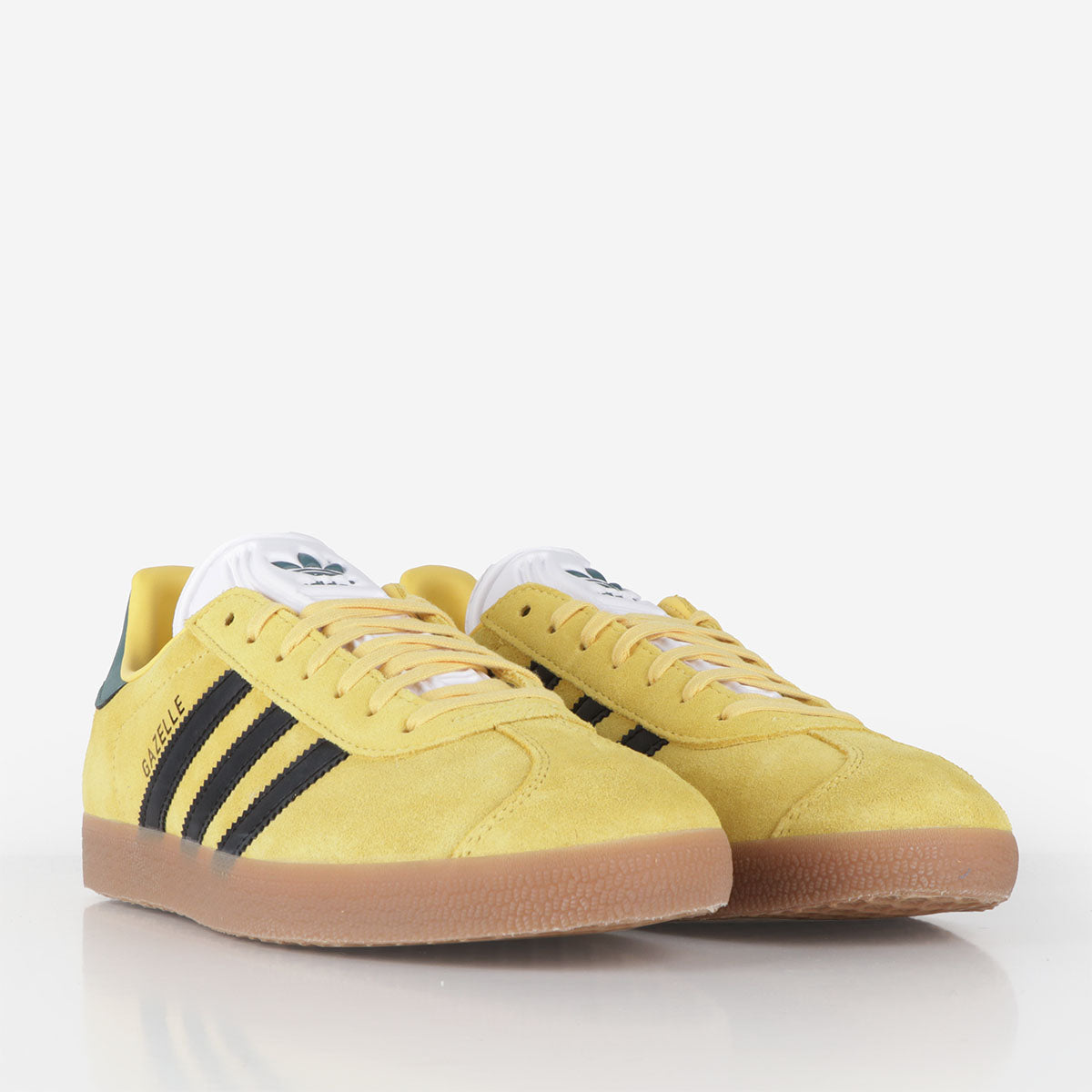 Adidas Originals Gazelle Rekive Shoes, Spring Yellow Core Black Gum 4, Detail Shot 2