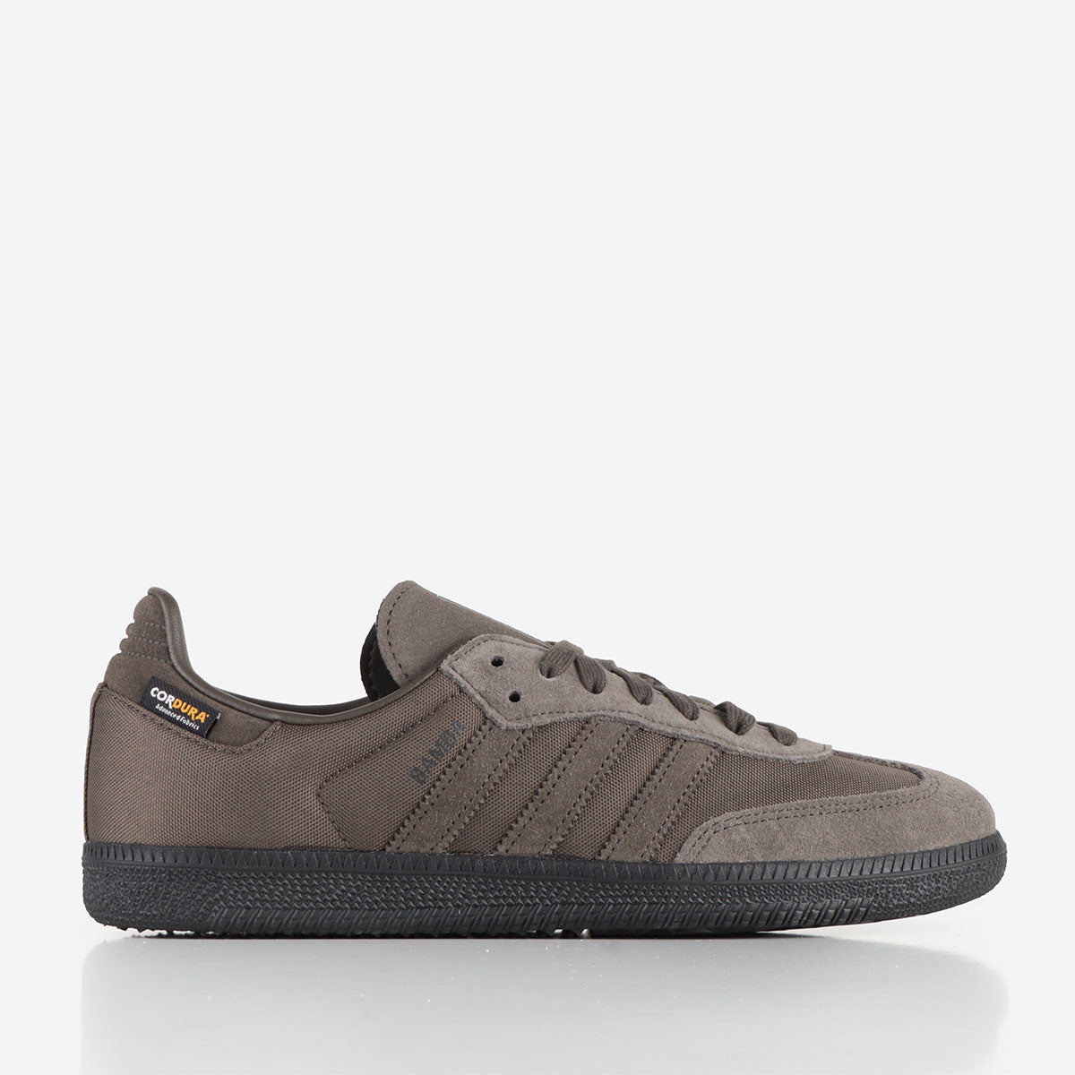 Adidas Originals Samba OG Shoes, Shadow Olive Shadow Olive Core Black, Detail Shot 1