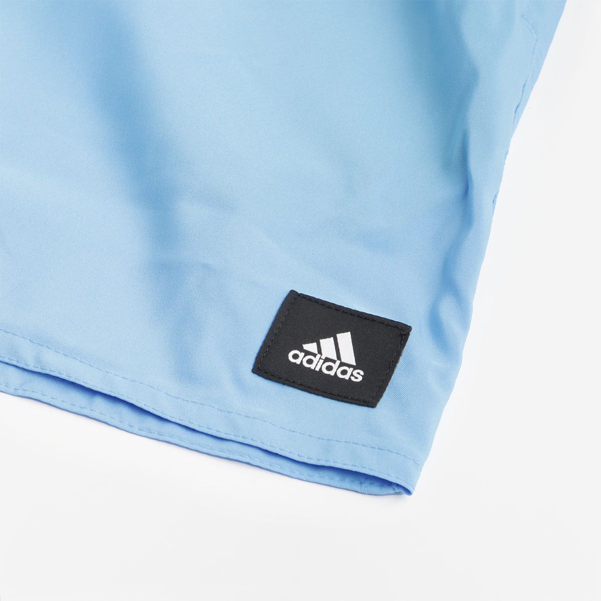 Adidas Originals Solid CLX Short-Length Swim Shorts, Blue Burst White, Detail Shot 2