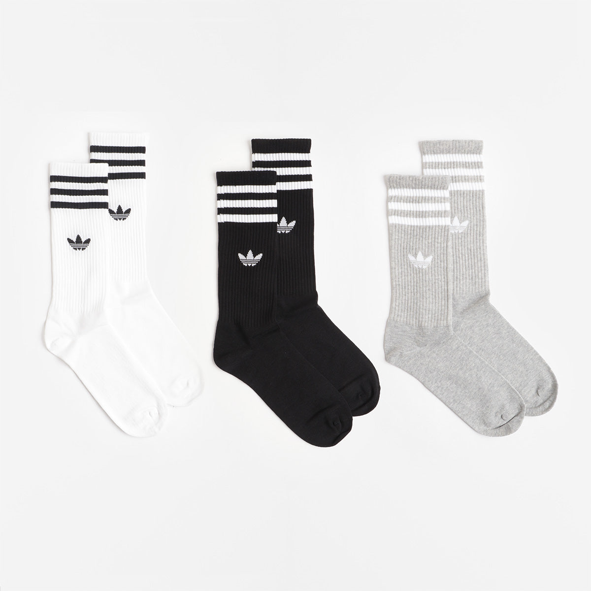 Adidas Originals Solid Crew Socks 3 Pairs