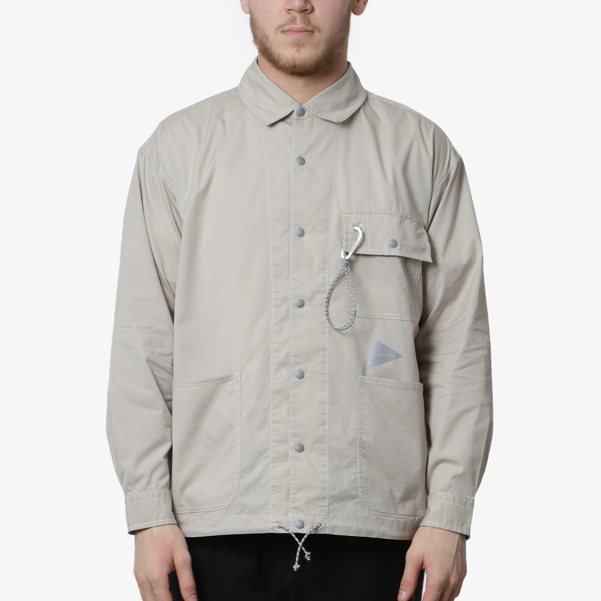 main And Wander Dry Rip Shirt Jacket, Light Beige, Detail Shot 1