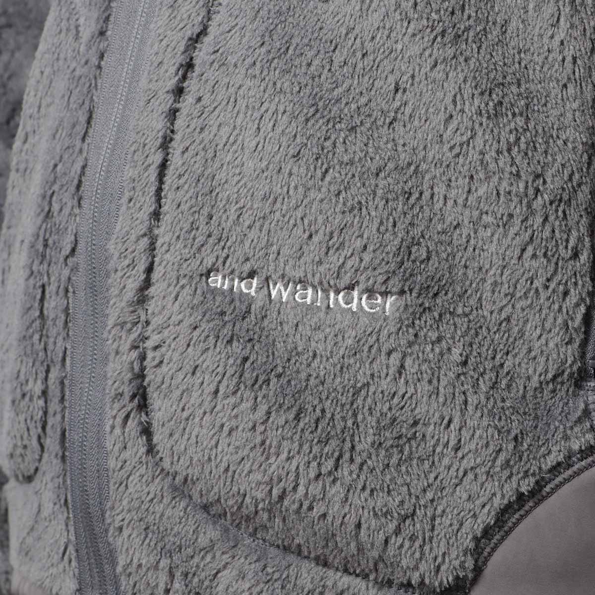 main And Wander High Loft Fleece Jacket, Dark Grey, Detail Shot 11