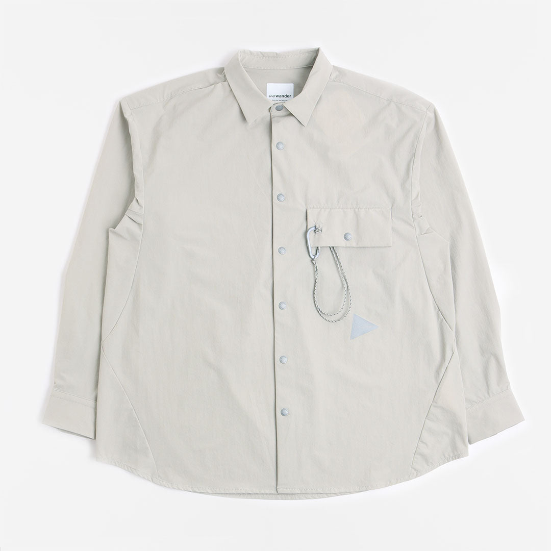 main And Wander Light W Cloth Shirt, Light Grey, Detail Shot 1