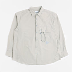 thumbnail And Wander Light W Cloth Shirt, Light Grey, Detail Shot 1