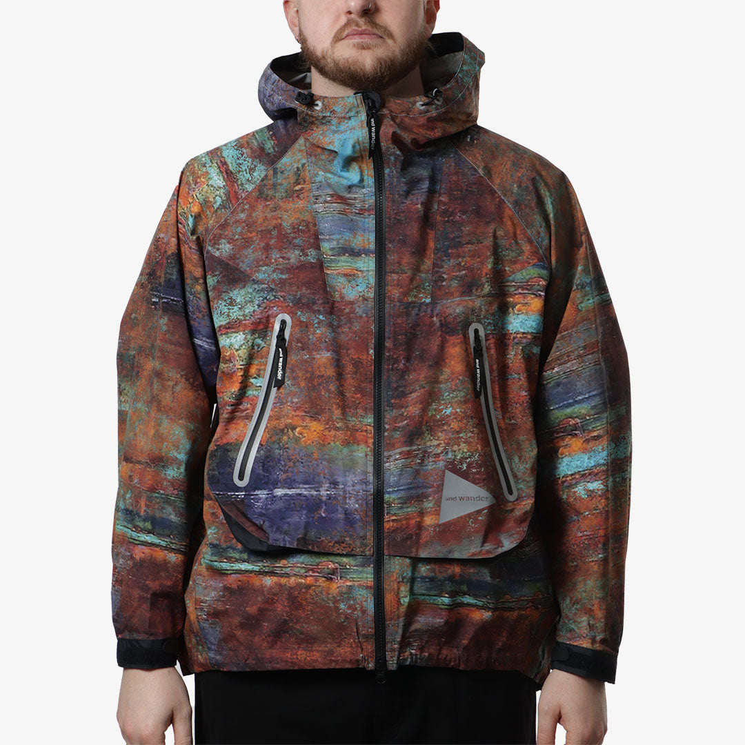 main And Wander Pertex Printed Rain Jacket, Multi, Detail Shot 1