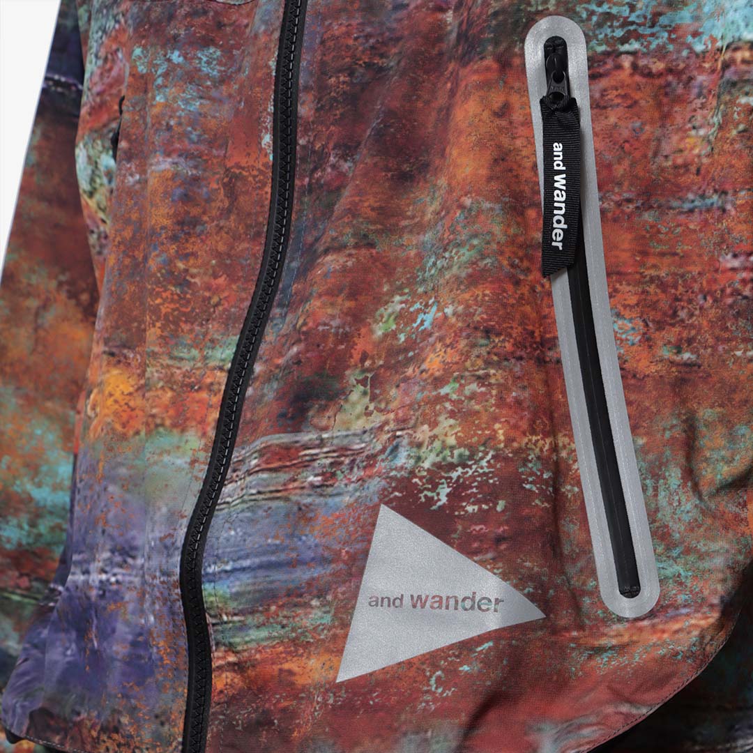 main And Wander Pertex Printed Rain Jacket, Multi, Detail Shot 5