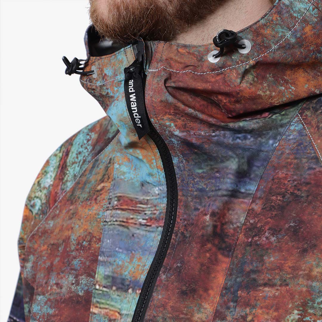 main And Wander Pertex Printed Rain Jacket, Multi, Detail Shot 4