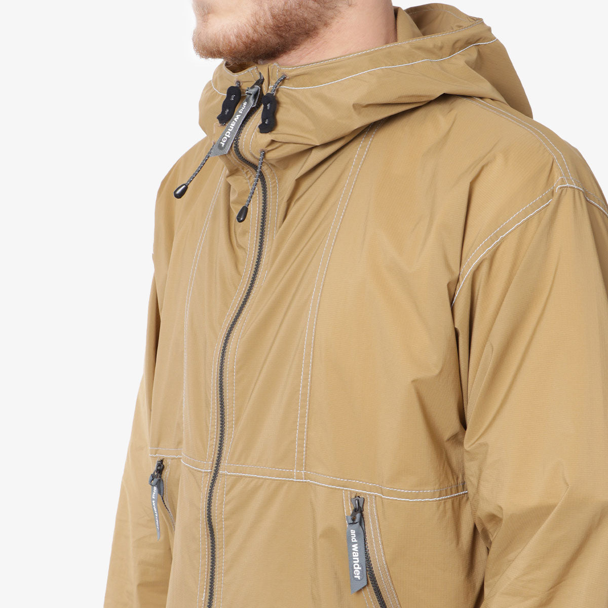 And Wander Pertex Wind Jacket - Beige – Urban Industry