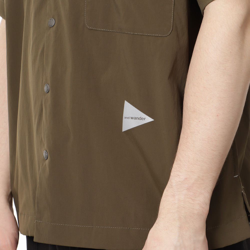 main And Wander UV Cut Stretch Shirt, Khaki, Detail Shot 2