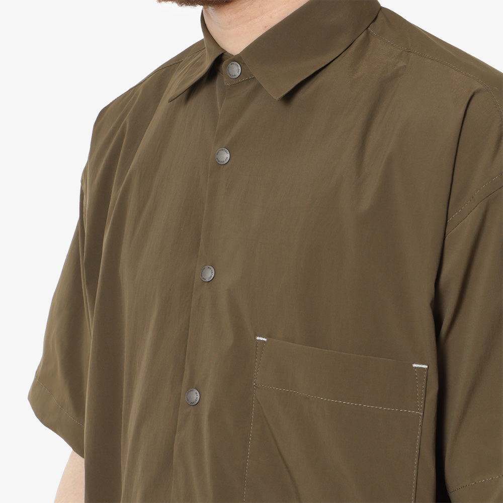 main And Wander UV Cut Stretch Shirt, Khaki, Detail Shot 3