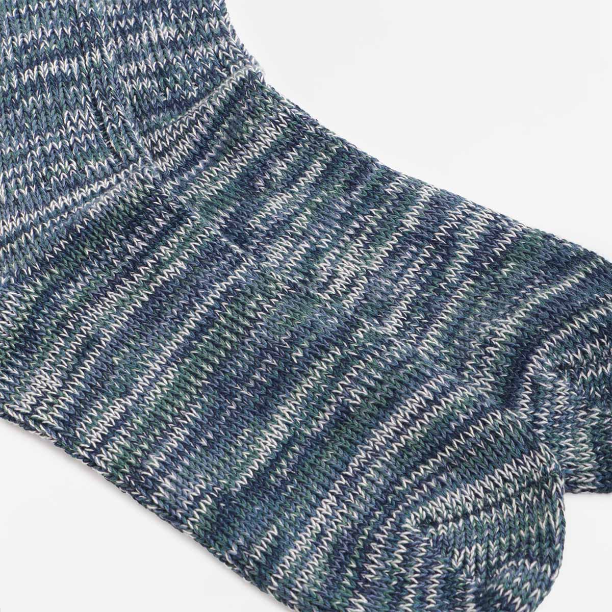 main Anonymous Ism 5 Color Mix Crew Socks, Navy, Detail Shot 3