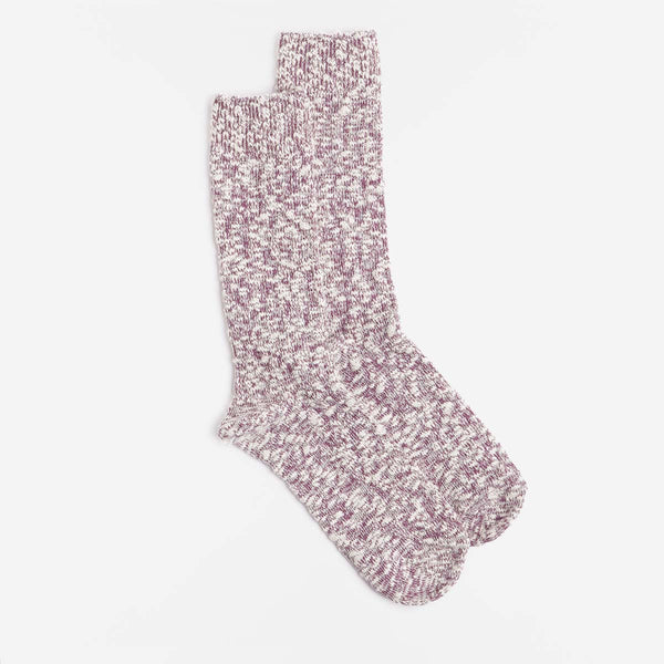 Anonymous Ism Lightweight Slub Crew Socks, Purple, Detail Shot 1