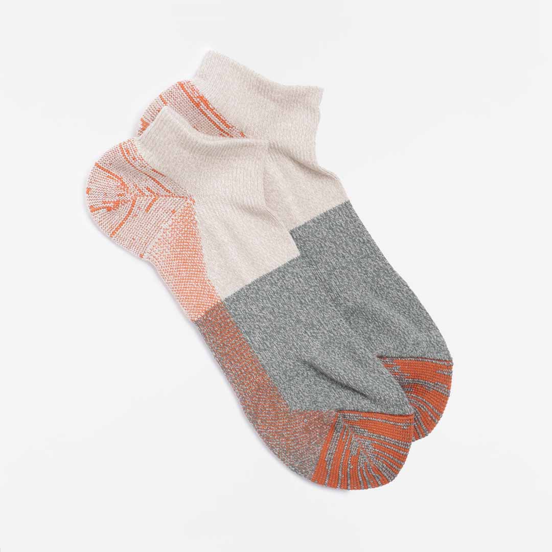 main Anonymous Ism MOC Pile Ankle Socks, Orange, Detail Shot 1