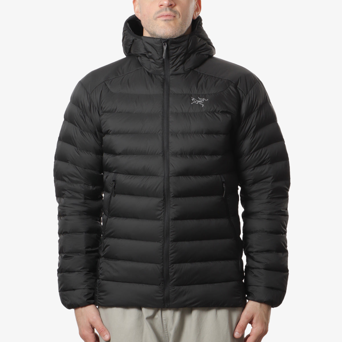 Arc'teryx Cerium Hooded Jacket, Black, Detail Shot 1