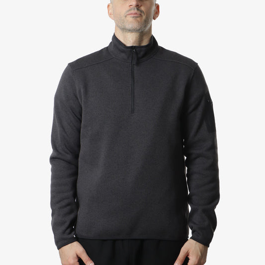 Arc'teryx Covert 1 2 Zip Fleece, Black Heather II, Detail Shot 1