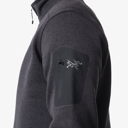 thumbnail Arc'teryx Covert 1 2 Zip Fleece, Black Heather II, Detail Shot 3