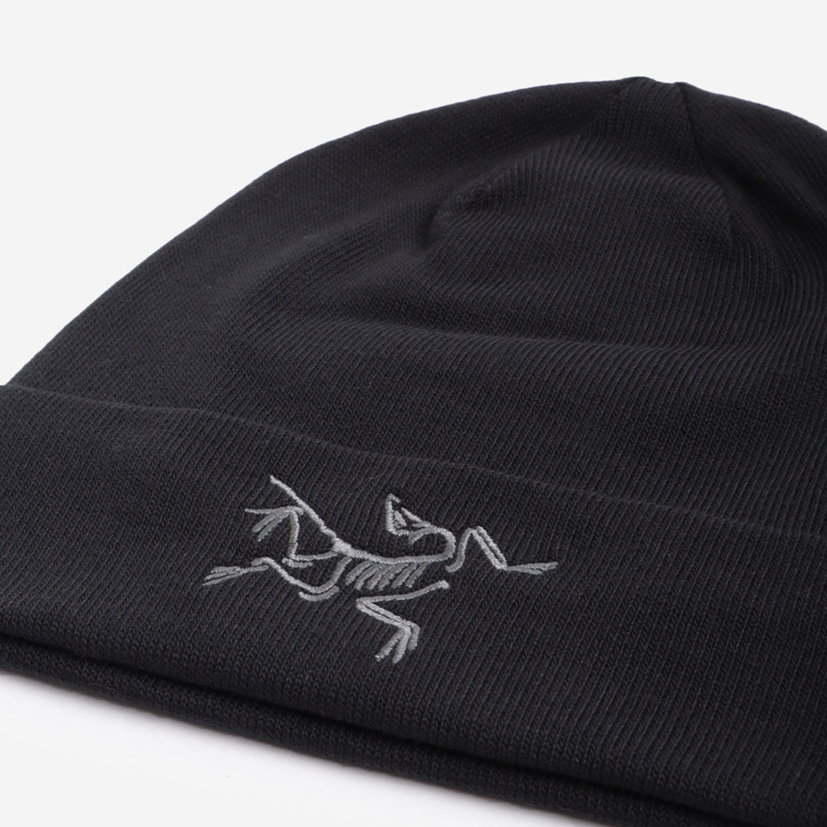 Arc'teryx Embroidered Bird Toque, Black, Detail Shot 2