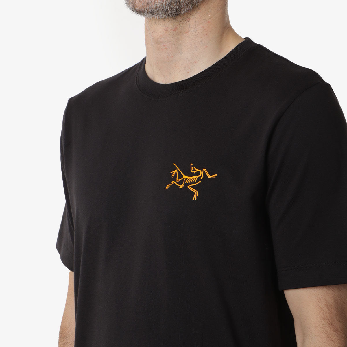 Arc'teryx Arc'Multi Bird Logo T-Shirt, Black, Detail Shot 3