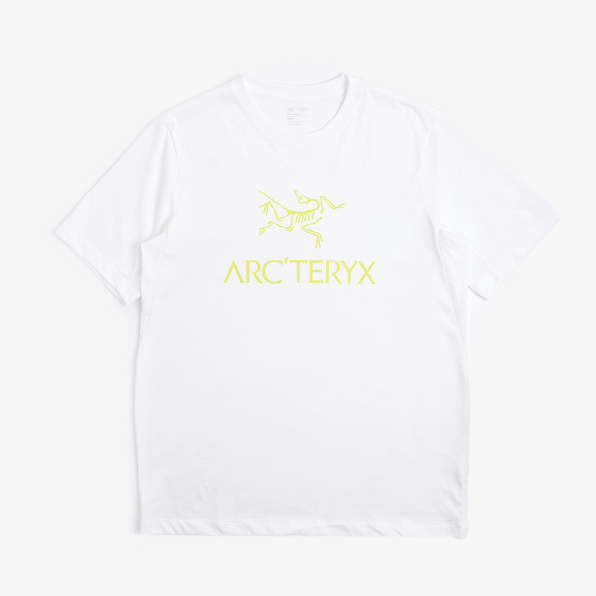 Arc'teryx Arc'Word Logo T-Shirt, White Light, Detail Shot 4