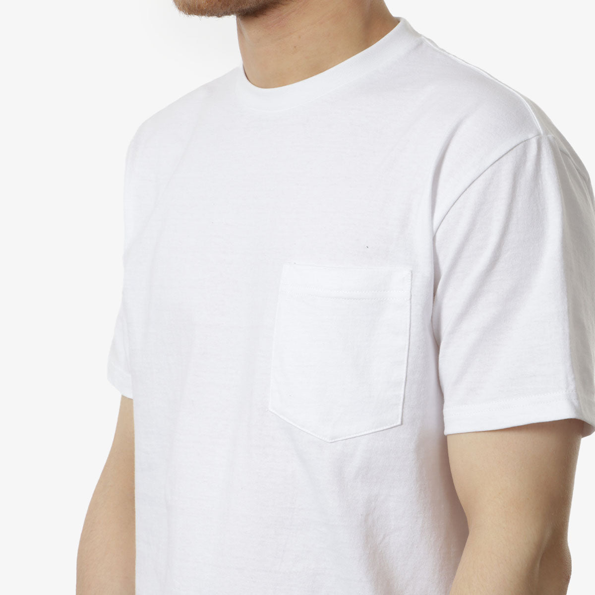 main Beams Plus 2 Pack Pocket T-Shirt, White, Detail Shot 2