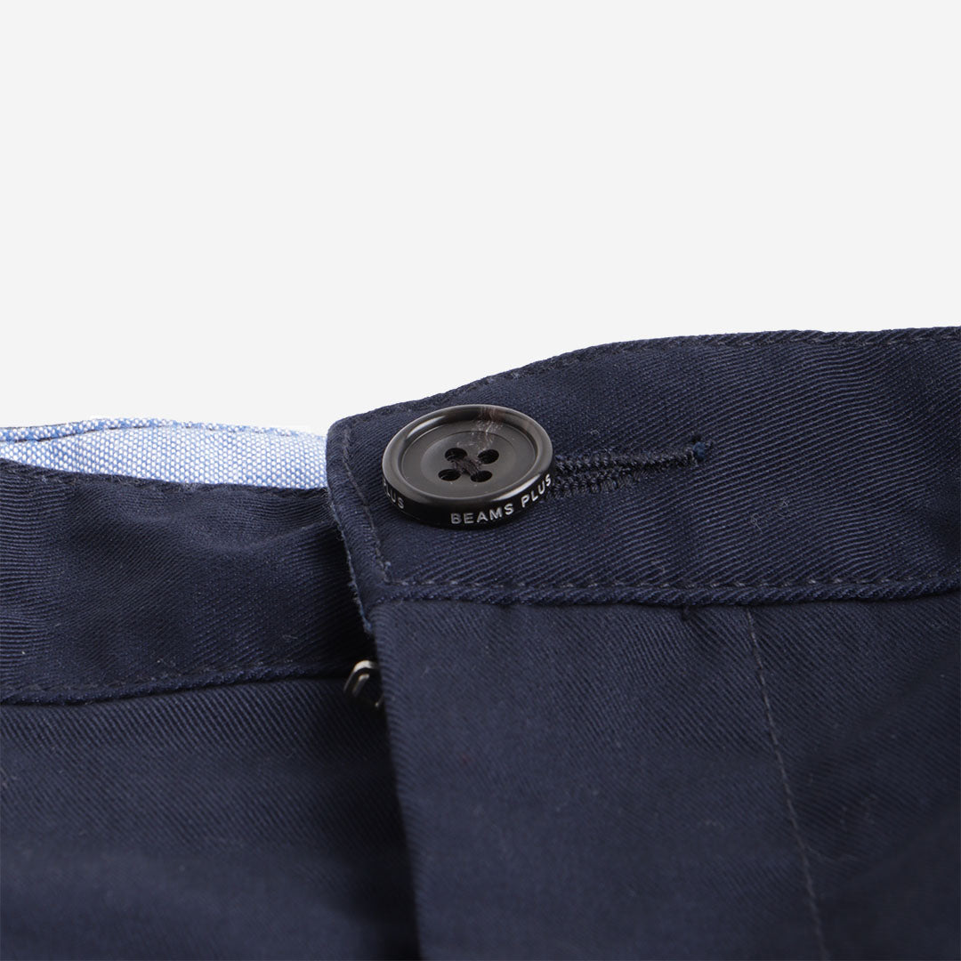 main Beams Plus 2 Pleats Twill Pant, Navy, Detail Shot 6