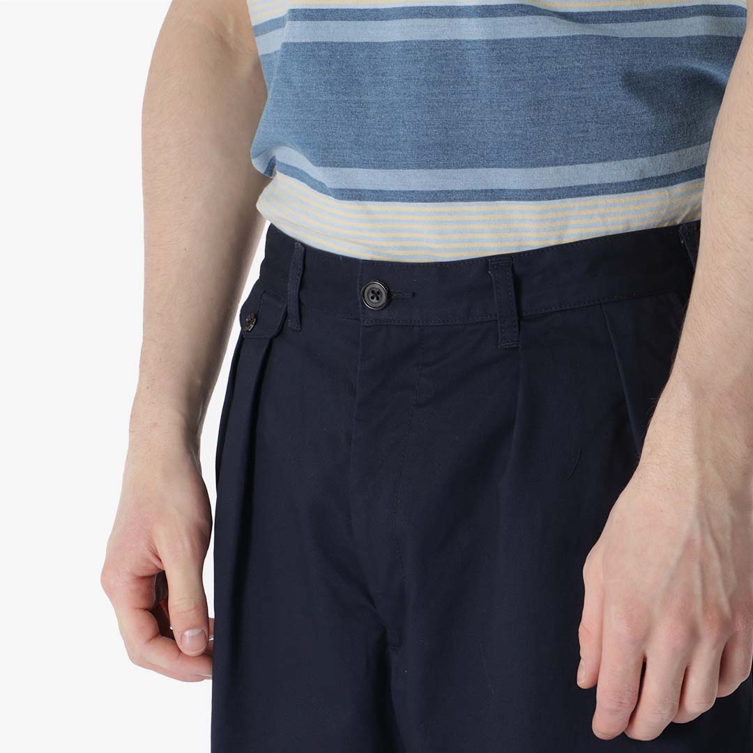 main Beams Plus 2 Pleats Twill Pant, Navy, Detail Shot 2