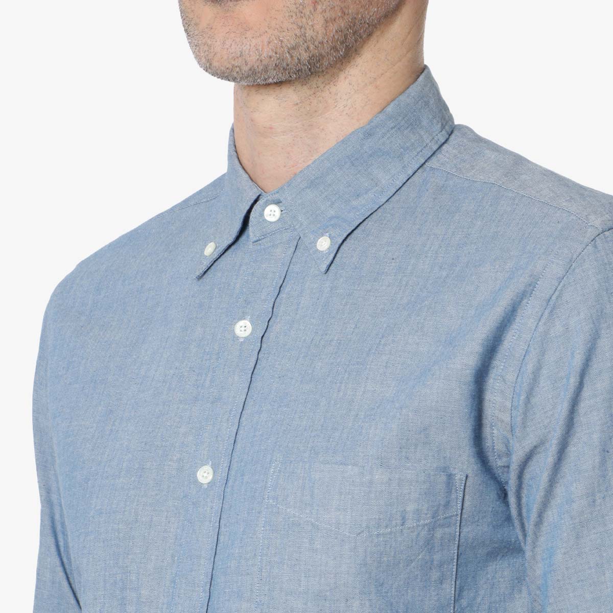 Beams Plus Button Down Chambray Shirt