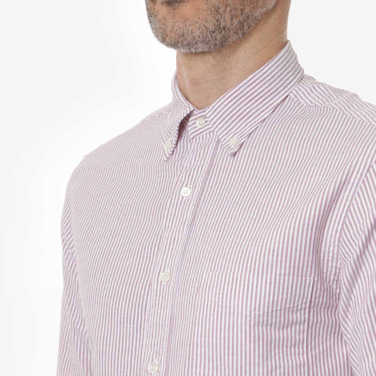 Beams Plus Button Down Oxford Candy Stripe Shirt