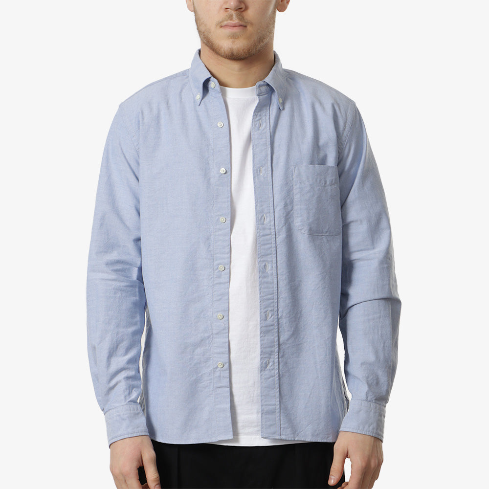 main Beams Plus Button Down Oxford Shirt, Blue, Detail Shot 1