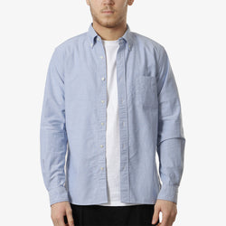 thumbnail Beams Plus Button Down Oxford Shirt, Blue, Detail Shot 1