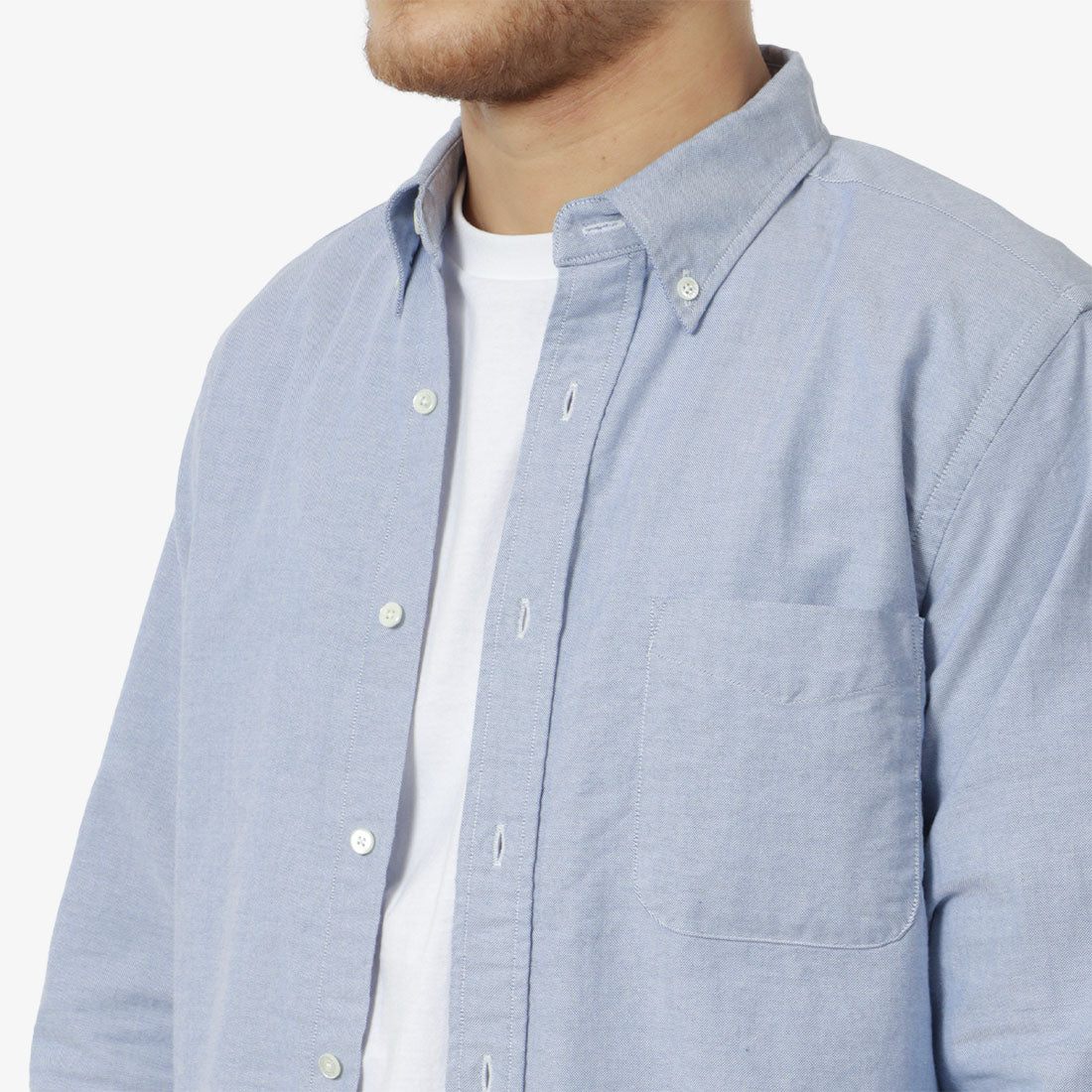 main Beams Plus Button Down Oxford Shirt, Blue, Detail Shot 2