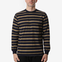 thumbnail Beams Plus Multi Stripe Long Sleeve Pocket T-Shirt