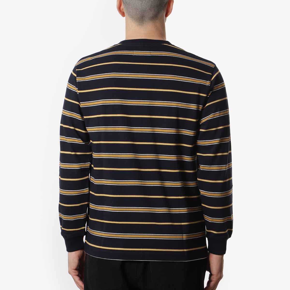 Beams Plus Multi Stripe Long Sleeve Pocket T-Shirt