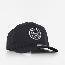 thumbnail Brixton Crest X MP Snapback Cap, Black, Detail Shot 1