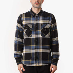 thumbnail Brixton Bowery Flannel Shirt, Joe Blue Plaid, Detail Shot 1