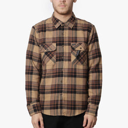 thumbnail Brixton Bowery Flannel Shirt, Tiger's Eye Pinecone Brown Washed Black, Detail Shot 1