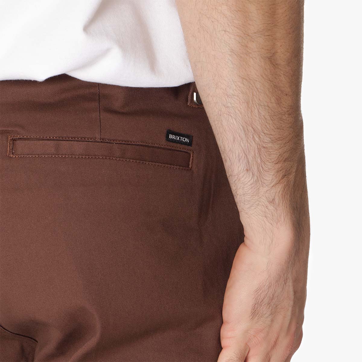 Brixton Choice Chino Relaxed Pant, Pinecone Brown, Detail Shot 3