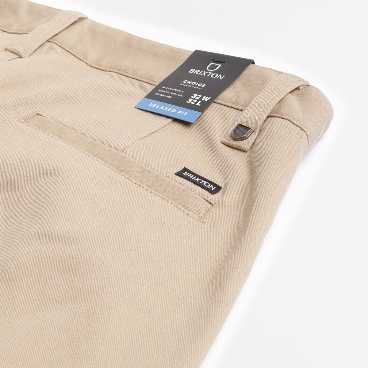 main Brixton Choice Chino Relaxed Pant, Sand, Detail Shot 5