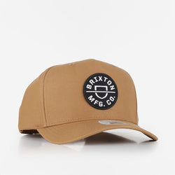 thumbnail Brixton Crest C MP Snapback Cap, Copper Black, Detail Shot 1