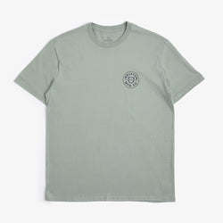 thumbnail Brixton Crest II T-Shirt, Chinois Green Washed Navy Sepia, Detail Shot 2