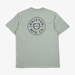 thumbnail Brixton Crest II T-Shirt, Chinois Green Washed Navy Sepia, Detail Shot 1