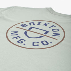 thumbnail Brixton Crest II T-Shirt, Chinois Green Washed Navy Sepia, Detail Shot 4